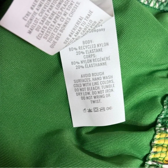 AERIE Smiley String Triangle Bikini Top Celebrity Green Size Small - Picture 7 of 9